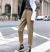 High Waist Casual Slim Ankle Length Long Pants